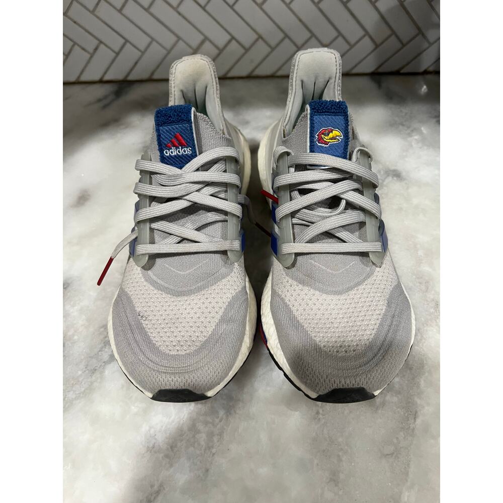 adidas Ultraboost 21 Kansas Jayhawks KU NCAA Running Shoes Size 7.5 Men’s Gray